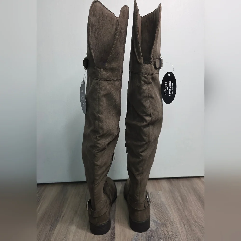 AMERICAN RAG Adarra Over The Knee Boots In Taupe Size 5 - New Without Box